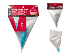 24 Pieces 4 Piece Blue Tips Icing Bags Set - Baking Supplies