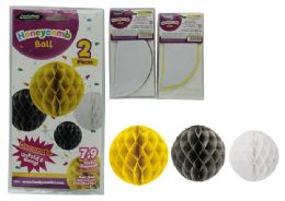 144 Pieces 2-Piece Honeycomb Ball - Hanging Decorations & Cut Out