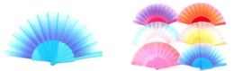 96 Wholesale Assorted Tie Dye Hand Fan
