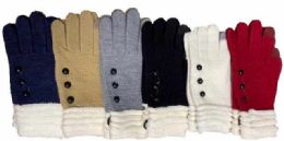 24 Pairs Wholesale Knitted Winter Texting Glove - Fleece Gloves