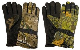 24 Pairs Tree Camo Winter Glove With Inside Lining And AntI-Slip - Ski Gloves