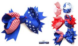24 Pieces Wholesale Usa Flag Style Hair Clip - Hair Accessories