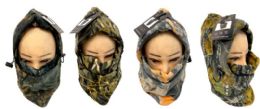 24 Pieces Wholesale Tree Camo Winter Fleece Mask Hat - Trapper Hats