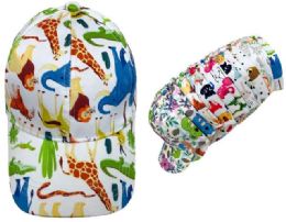 24 Pieces Wholesale Kids/children Animal Kingdom Print Baseball Cap - Baseball Caps & Snap Backs