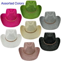 12 pieces Sparkly Sequin Cowboy Hats - Party Cowboy Hats | Assorted Colors - Cowboy & Boonie Hat
