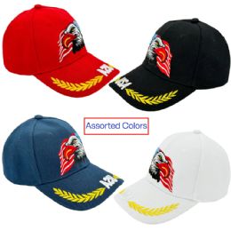 12 pieces Proud Eagle and USA Flag Embroidered Caps with Assorted Colors - Baseball Caps & Snap Backs