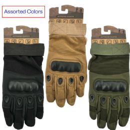 12 pieces Full Finger Motorcycle Gloves with Hard Knuckle for Men and Women - Outdoor Recreation