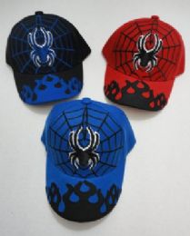 24 Pieces Wholesale Child's Spider & Web Hat - Baseball Caps & Snap Backs
