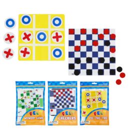 36 of Games Felt Board & Game Pieces 3ast Memory,checkers,tic Tac In Prtd Bag