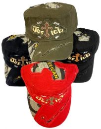 24 Pieces Wholesale Prewashed Cloth Cross Hat - Baseball Caps & Snap Backs