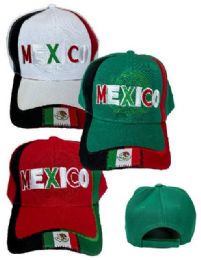24 Pieces Wholesale Mexico Baseball Cap/hat - Baseball Caps & Snap Backs