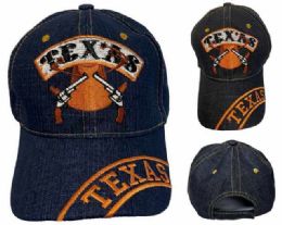 24 Pieces Wholesale Two Gun Cowboy Hat Texas Baseball Cap/hat - Baseball Caps & Snap Backs