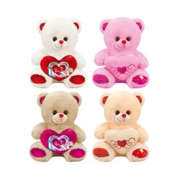 48 Pieces 12" Bear With Heart Assorted Styles - Plush Toys