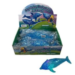 24 of 7 Inch Light Up Squish Dolphin/shark