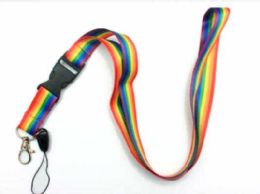 96 of Wholesale Rainbow Color Lanyard/keychain/necklace
