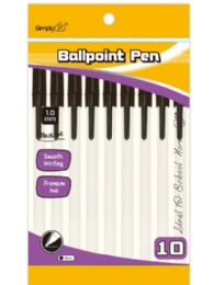 36 Packs 10 Count Ball Pen Black - Pens