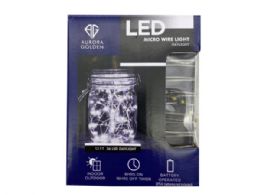 48 pieces Aurora Golden Battery Operated 12 Foot Led Micro Wire Light - Lamps and Lanterns