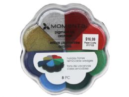 48 pieces Momenta 8 Piece Holiday Theme Tones Removable Wedges Ink Pad - Scrapbook Supplies