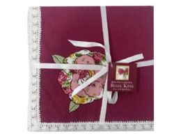 36 pieces Homewear 18 In X 18 In Rose Kiss 4 Pack Napkin - Party Paper Goods