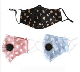 12 Pieces Wholesale Five Layers Filter Cloth Masks With Valve And Polka Dot - Face Mask