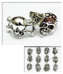 24 Pieces Casting Skull Ring - Rings