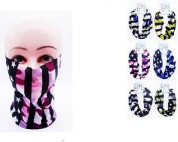 24 Pieces Wholesale Usa Flag Style Headgear Gaiter Buff - Head Wraps
