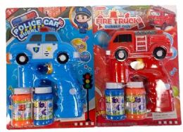 24 of Wholesale Police And Fire Truck Bubble Gun