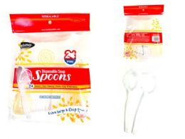 48 Pieces 24-Piece Soup Spoon With Clear Resealable Bag - Disposable Cutlery