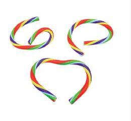 48 Wholesale Rainbow GloW-IN-ThE-Dark Noodle Fidget Toys
