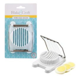 24 pieces Wire Egg Slicer White Plastic B&c Blister Card - Store