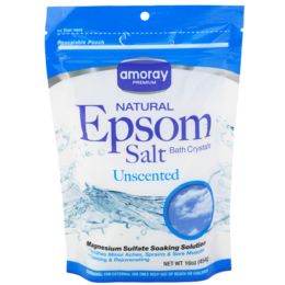 12 pieces Epsom Salt 16oz Unscented Amoray Bag - Store