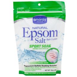 12 pieces Epsom Salt 16oz Sport Soak Amoray Bag - Store