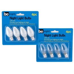 48 pieces Night Light Replacement Bulb 4pk 120V-4w 2asst 32 Clear/16 White Per Case Blc - Store