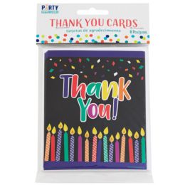 144 pieces Thank You Cards Birthday Candles 8ct - Store