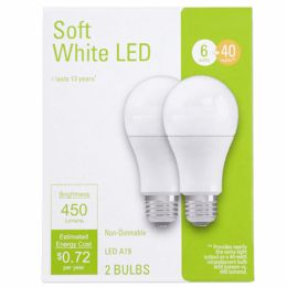 4 pieces Light Bulbs 2pk Led 6w = 40wge Soft White A19 Med Base - Store