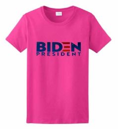 12 Pieces Wholesale President Biden Pink T-Shirts Xxl - Mens T-Shirts