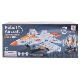 48 Pieces LighT-Up Deformation Robot Aircraft With Music - Light Up Toys