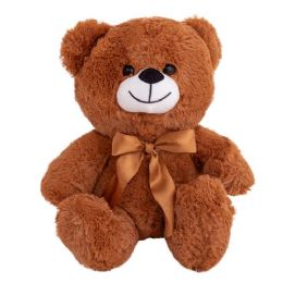 12 of 10" Plush Brown Bear With Bow