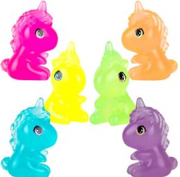 100 Wholesale Neon Sitting Unicorn Figures