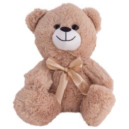 12 of 10" Plush Tan Bear With Bow