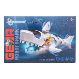 36 Pieces LighT-Up Gear Robot Shark With Music - Light Up Toys