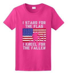 24 Pieces Kneel For The Fallen Pink Color T-Shirt - Mens T-Shirts