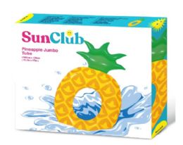 6 of Sunclub Pineapple Jumbo Tube In Color Box, 70.5" X 47"