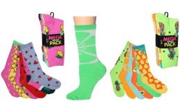120 Pairs Women's 6 Pairs Colorful Funny Cotton Crew Socks - Womens Ankle Sock