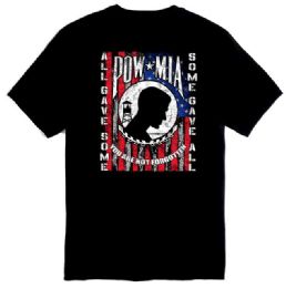 24 Pieces Pow Mia Flag Black Color Tshirt - Mens T-Shirts