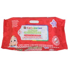12 pieces Baby Wipes 72ct Cocomelon Fragrance Free - Baby Beauty & Care Items