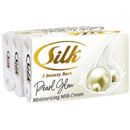48 Wholesale Silk Soap White Pearl Glow 3 Pack