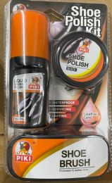 72 Pieces Shoe Polish Kit Nuetral Clear Coat Plus Black Paste And Shoe Brush In Blister Packing - Footwear Accessories