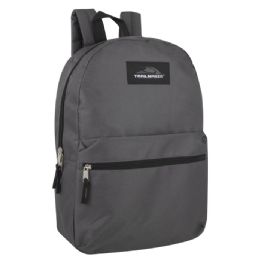 24 Wholesale 17 Inch Trailmaker Classic Backpack Grey