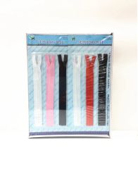 120 Pieces 3 Pack Zippers Tailoring Supplies Small Size Ast Colors - Sewing Supplies